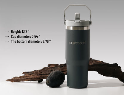 30 oz Insulated Stainless Steel Tumbler with Straw