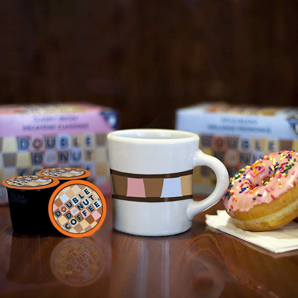 Double Donut Decaf Dark Roast Coffee Pods 80 Count