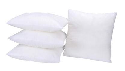 Ramanta Home Throw Pillow Insert (16x16 Inches, Set of 4) - Premium White Sham Stuffer Pillow Inserts for Couch and Bed
