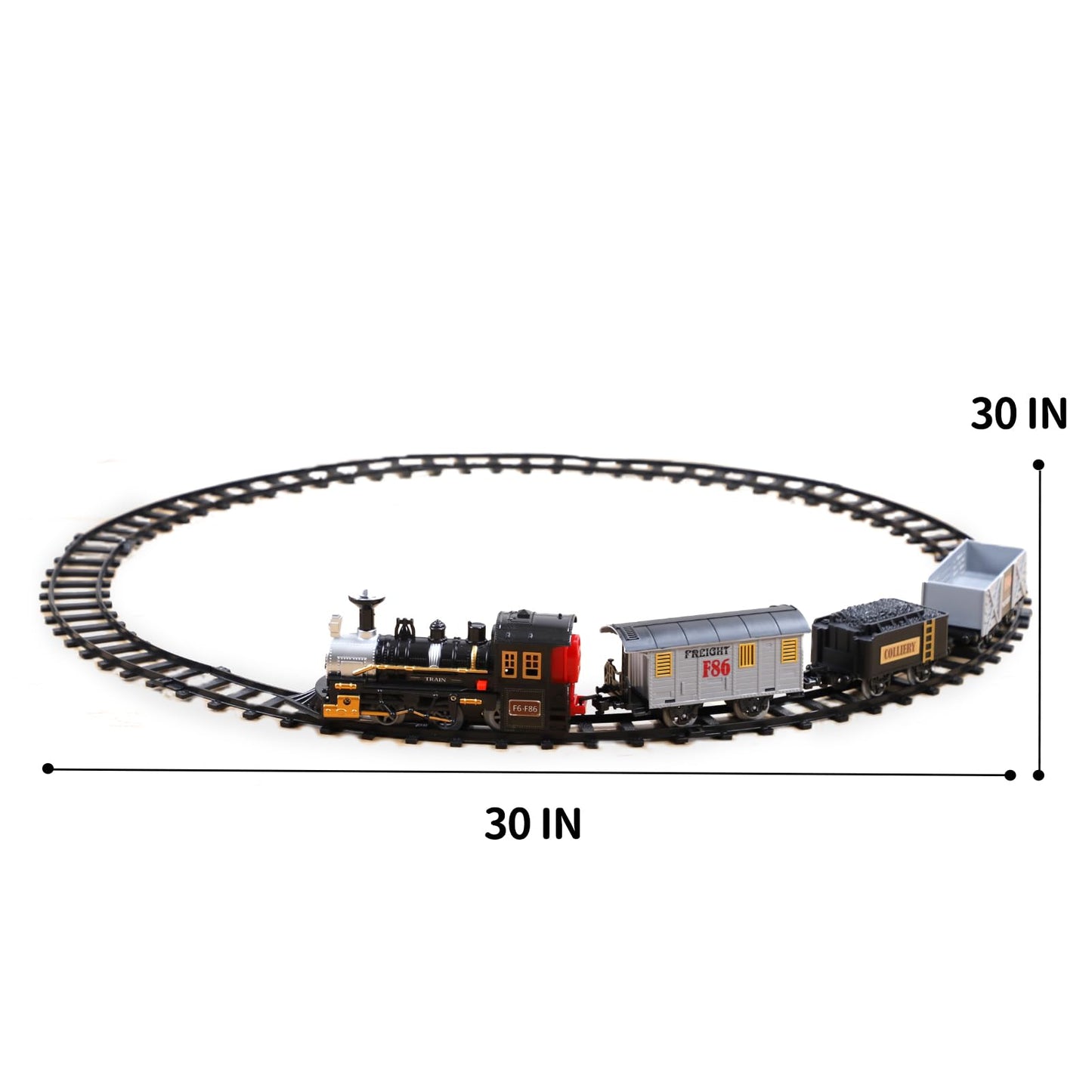 UPDATE: NOW $9.99! iHaHa Electric Train Set for Kids, Battery-Powered Train Toys Include Locomotive Engine, 3 Cars and 10 Tracks, Classic Toy Train Set Halloween Birthday for 3 4 5 6 Years Old Boys Girls