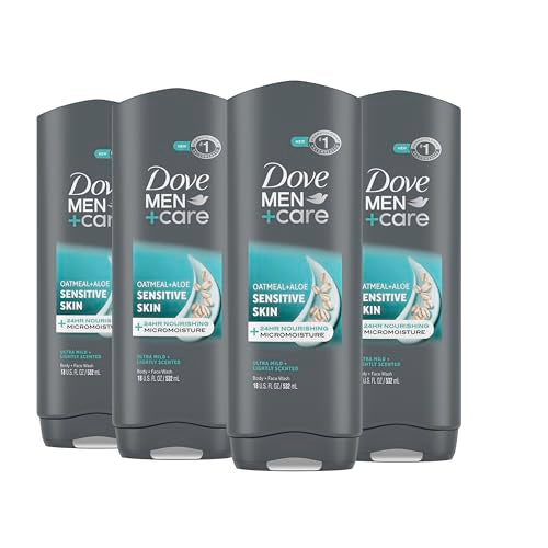 4 Pack Dove Men+Care Sensitive Skin Body & Face Wash