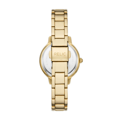 Relic by Fossil Women's Marie Three-Hand Gold-Tone Metal Watch (Model: ZR34657)