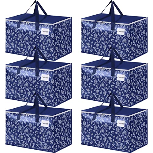 6 Pack Extra Large Moving Storage Bags 125L