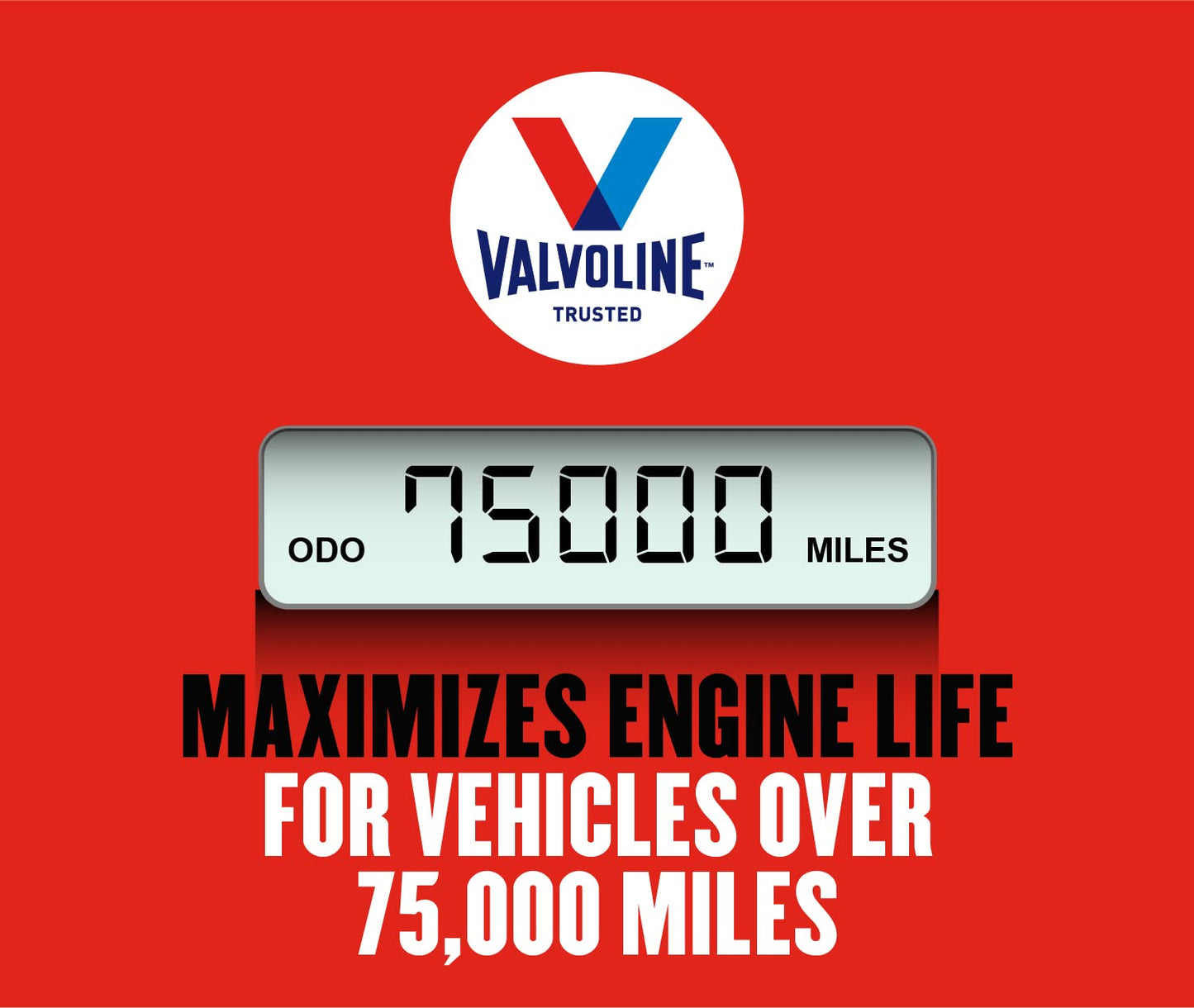 Valvoline High Mileage with MaxLife Technology SAE 5W-30 Synthetic Blend Motor Oil 5 QT, Case of 3 (Packaging May Vary)