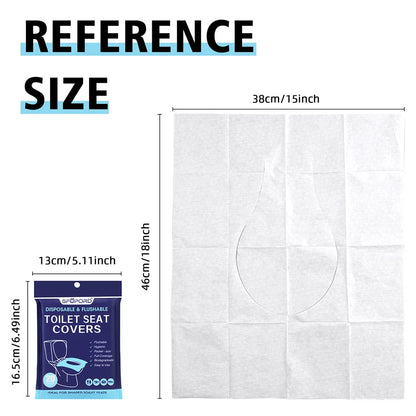 100 Pack Toilet Seat Covers Disposable Travel Essentials