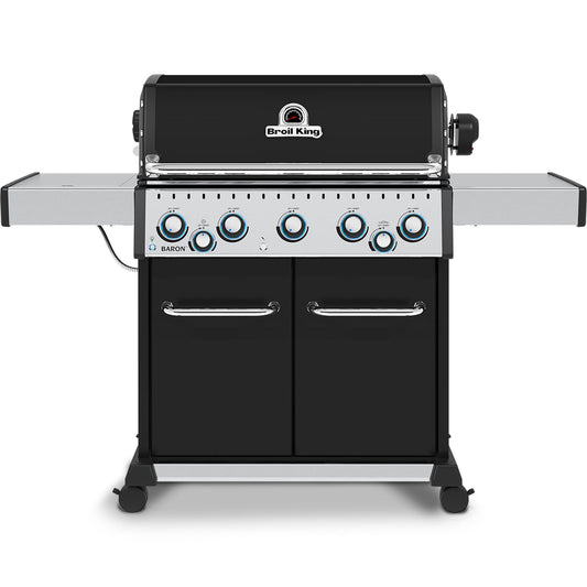 Broil King, Baron 590 Pro, 876244, Liquid Propane (LP), 5-Burner, Silver, Black