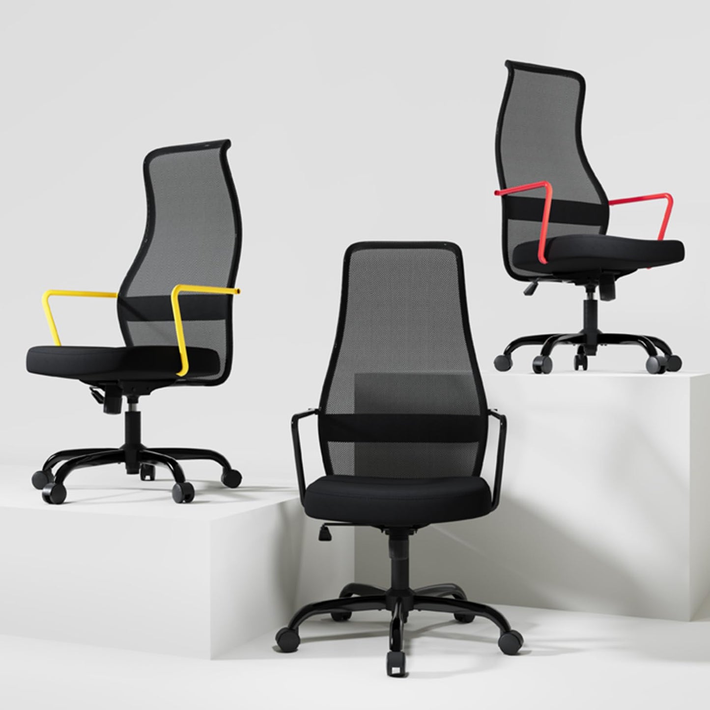 SIHOO M101C Ergonomic Office Chair-High Back Mesh Office Chair, Big and Tall Office Chair Lumbar Support, Comfortable Large Seat Cushion, Computer Desk Chair for Home Office, Black