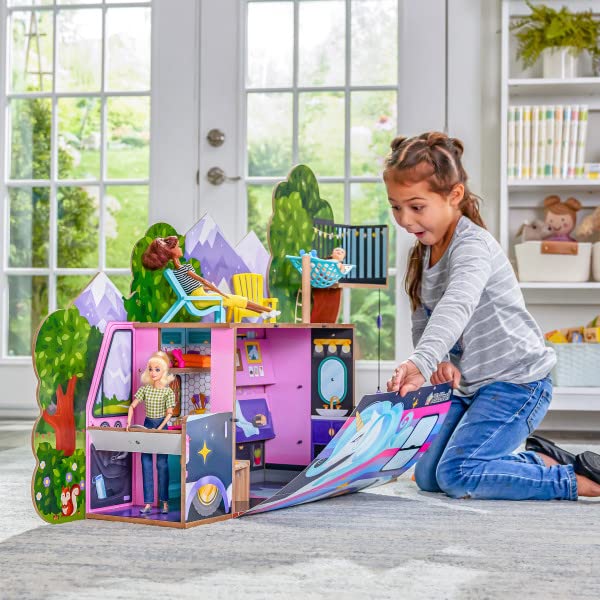 KidKraft 2-in-1 Glamp & Go Doll Camper