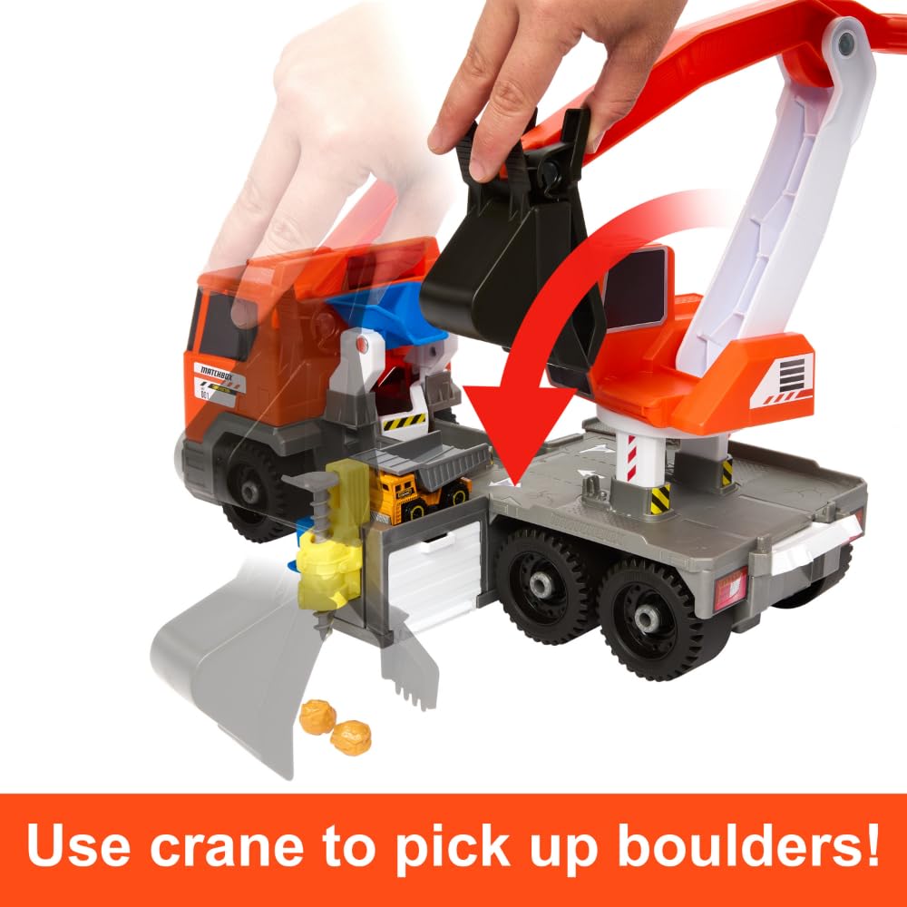 Matchbox Transforming Excavator Toy Truck with Accessories