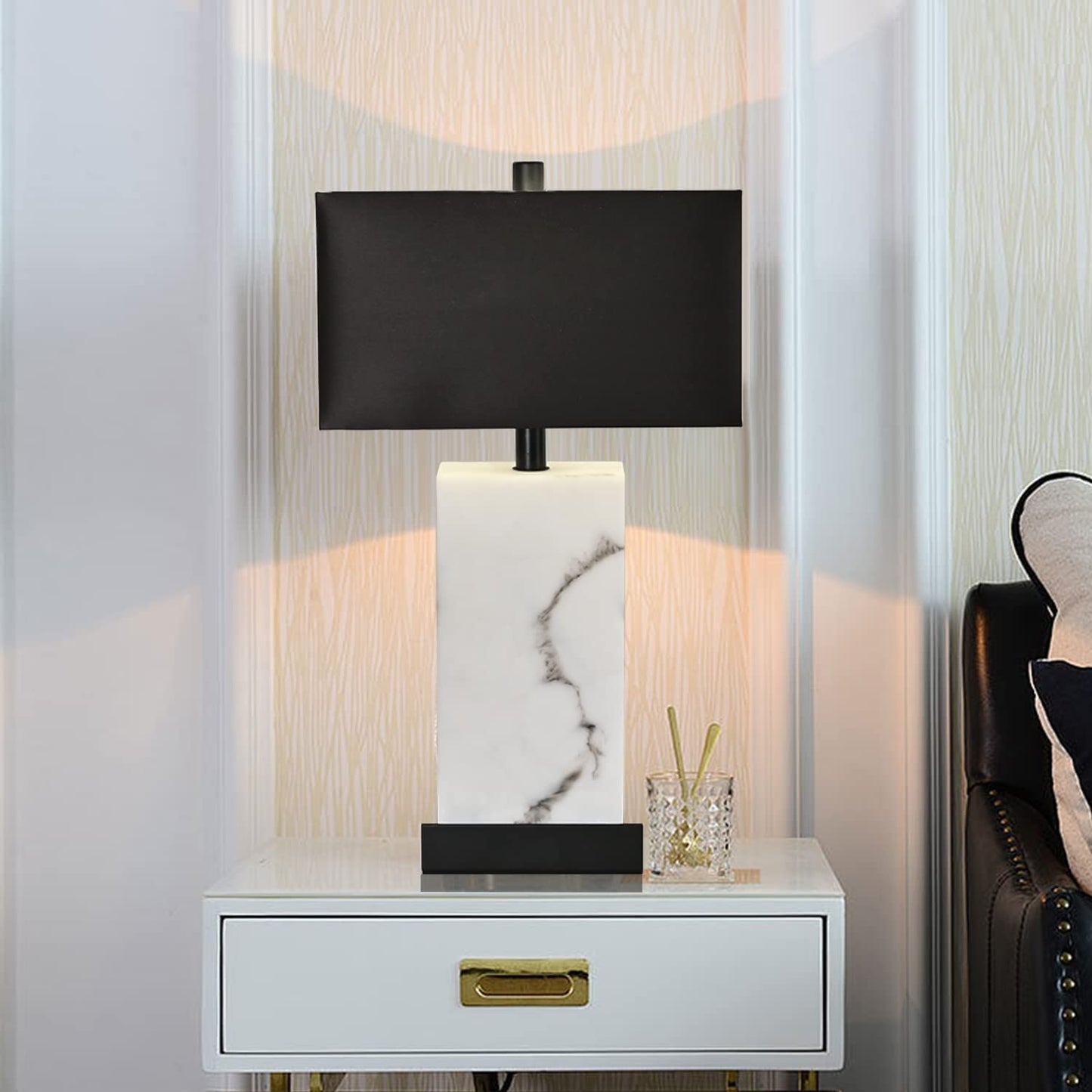 24" Dimmable Touch Table Lamps with USB Ports