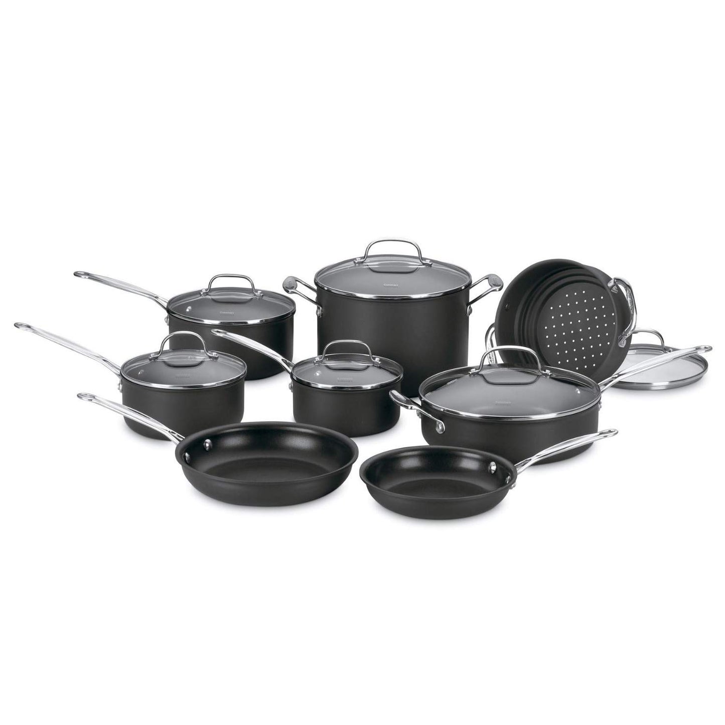 Add 2 to Your Cart!           Cuisinart 14-Piece Nonstick Cookware Set, Gray