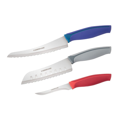 Farberware 3-Piece Utility Knife Set, Multicolor