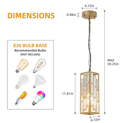 Modern Mini Gold Pendant Light for Kitchen