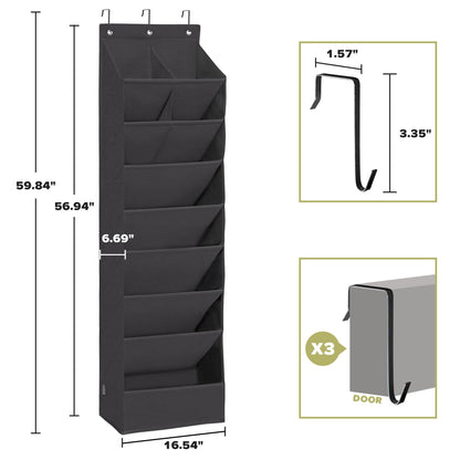 Shoe Organizer with 6 Large Pockets, Over Door