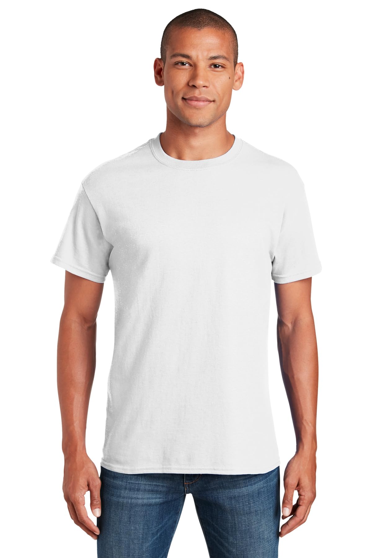 Gildan Men's 10-Pack Heavy Cotton Adult T-Shirt (G5000), White, Medium