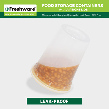 Freshware 60-Pack Stackable Food Storage Containers
