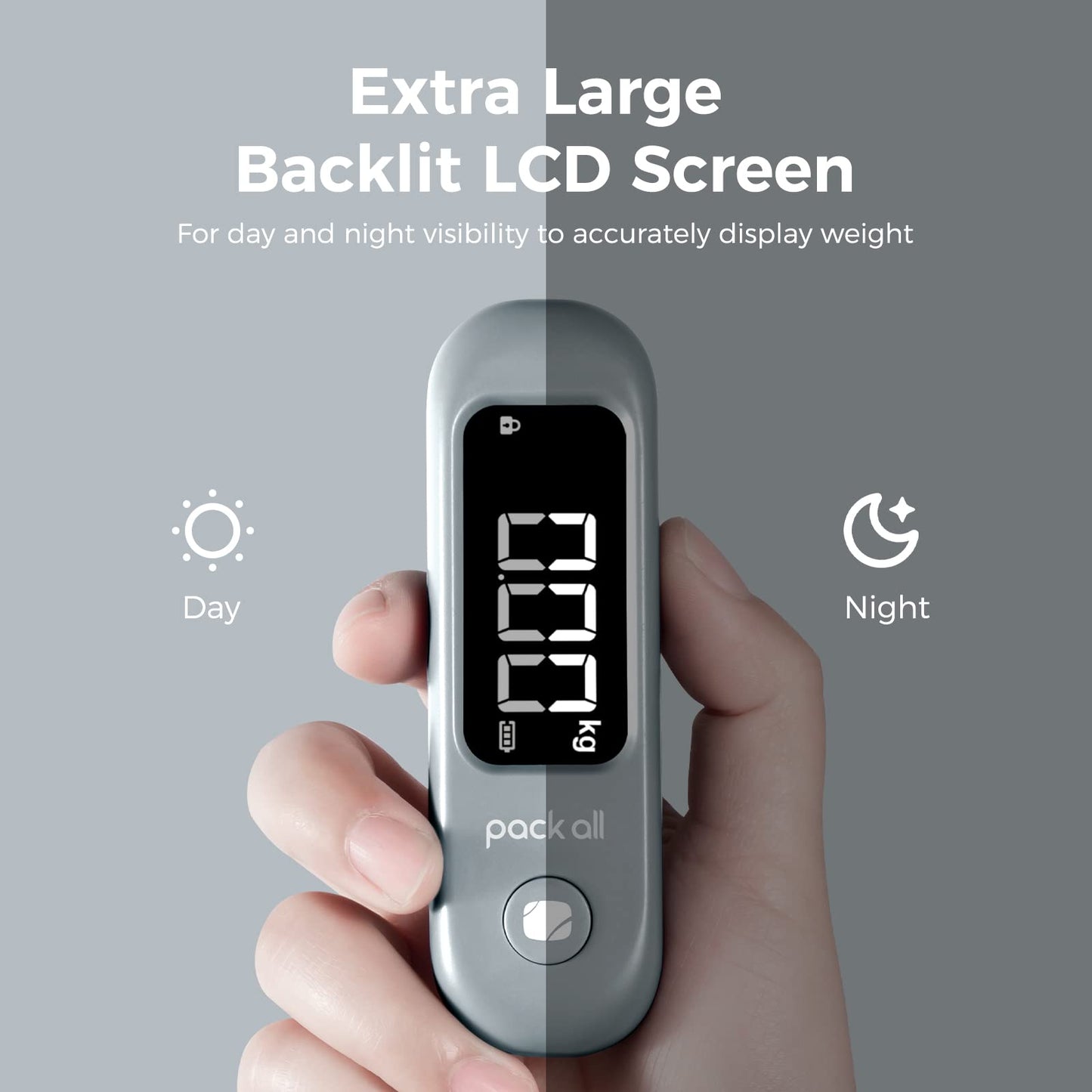 Digital Luggage Scale with LCD Display, 110 lbs