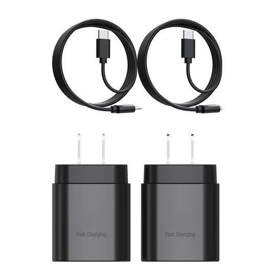 2-Pack Fast Charging Type C Charger Block