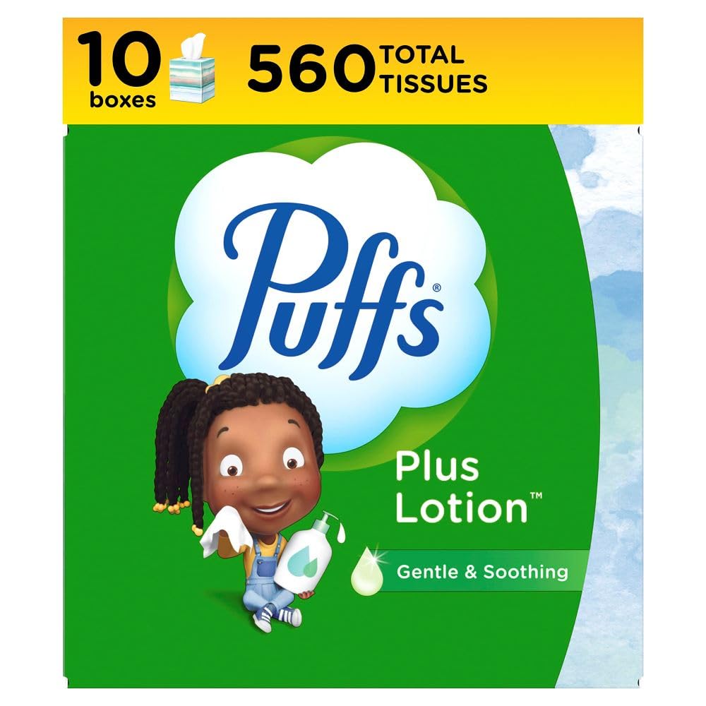 Puffs Plus Lotion Tissues 10 Cube Pack