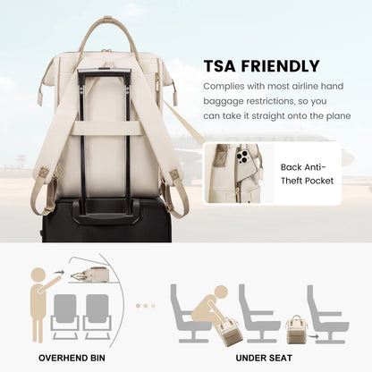 LOVEVOOK Waterproof Laptop Backpack with USB Port