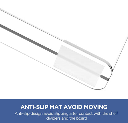 Acrylic Shelf Dividers for Closet Organization - 12 Pcs