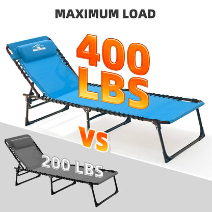 5-Position Folding Chaise Lounge Chair for Patio