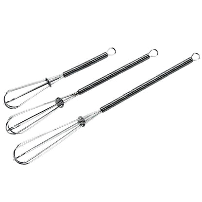 Chef Craft Mini Whisk Set, 3 Pieces, Chrome