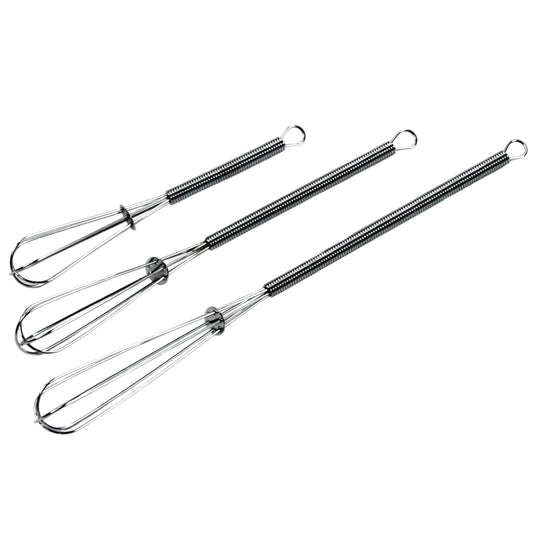 Chef Craft Mini Whisk Set, 3 Pieces, Chrome