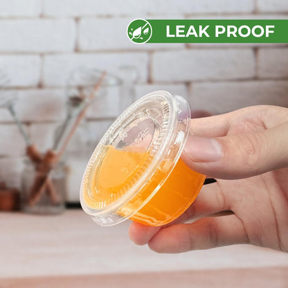2oz Plastic Portion Cups with Lids - 100CT