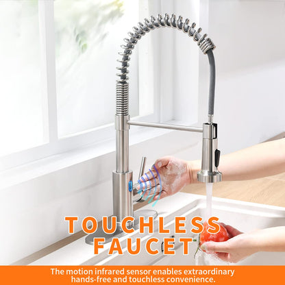 Touchless Kitchen Faucet with Pull Down Sprayer