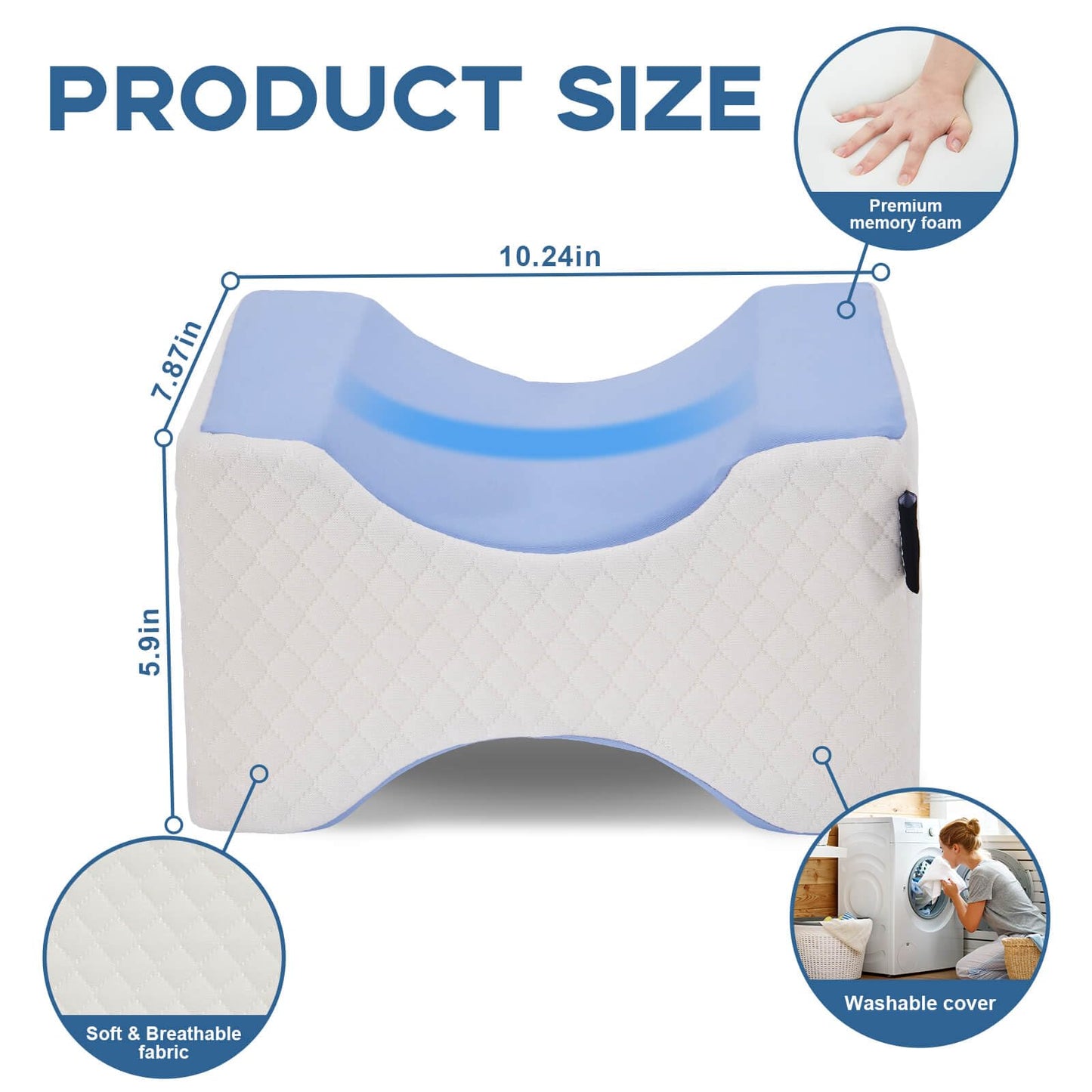 Knee Pillow for Side Sleepers - Sciatica Relief
