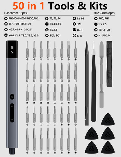 Mini Electric Screwdriver Set with Torque Levels