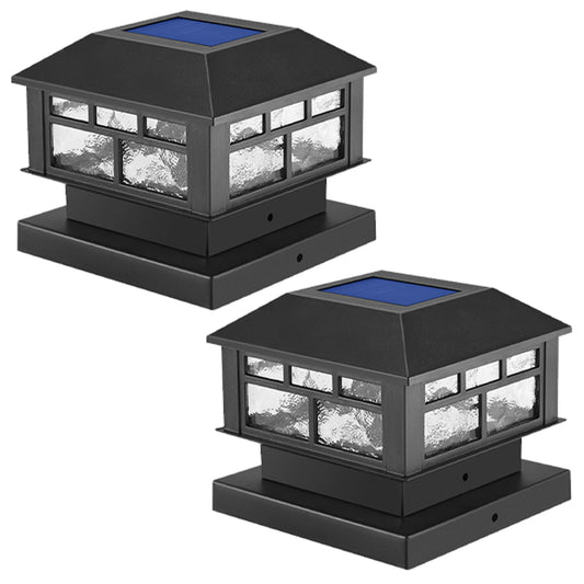 2 Pack Solar Post Cap Lights for Outdoor Decor