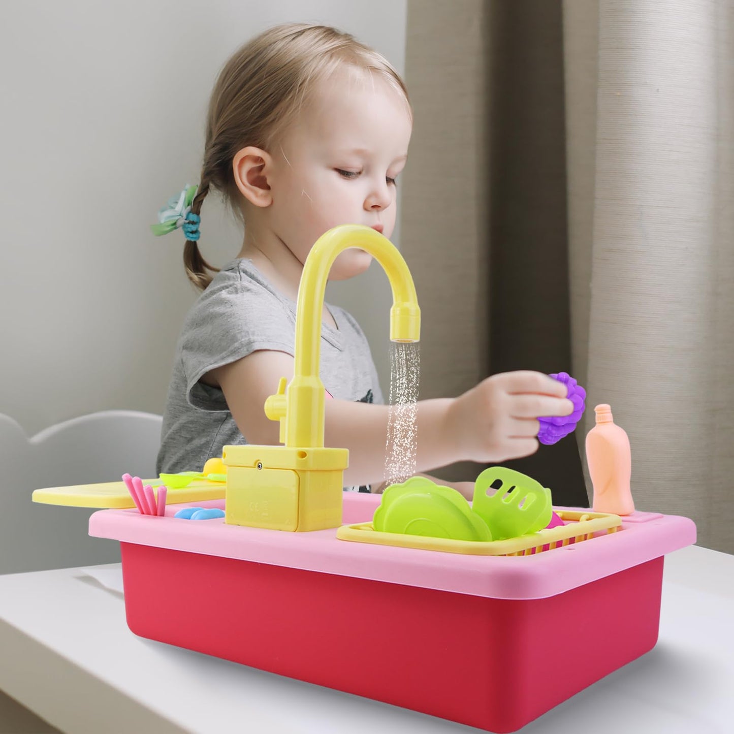 Kids Play Sink with Running Water Toy