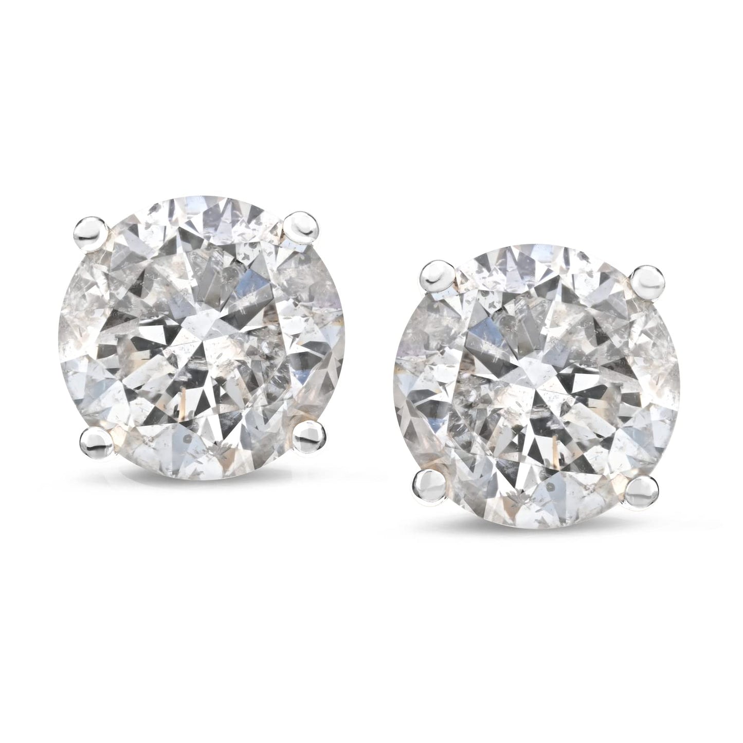 Amazon Essentials Certified 14K White Gold Diamond Stud Earring with Screw Back and Post (0.40 cttw, J-K Color, I1-I2 Clarity) (previously Amazon Collection)