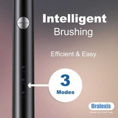 ORALEXIS Electric Toothbrush for Adults and Kids, with Tongue Scraper and 8 Brush Heads, One Fast Charge Last 120 Days, 40000 VPM Deep Clean, Sonic Travel Toothbrush