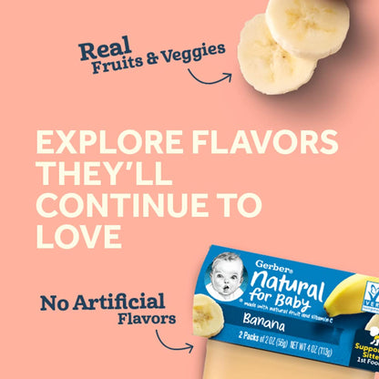 Gerber Banana, Carrot & Mango Baby Food Tubs