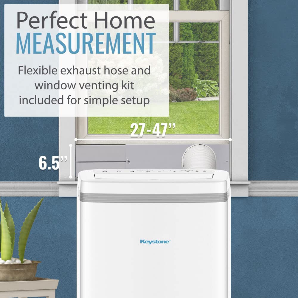Keystone 10,000 BTU (6,500 BTU DOE) Portable Aire Conditioner, White (KSTAP10MFC)