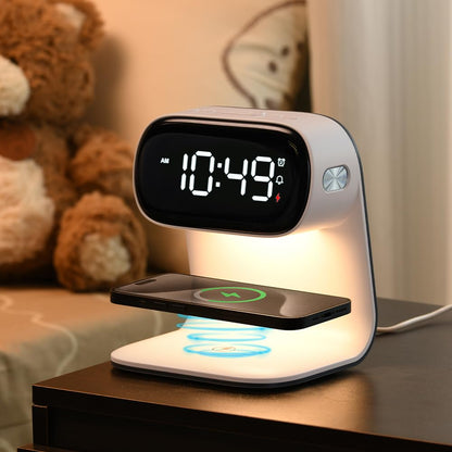 WILIT Wireless Charging Alarm Clock with Night Light