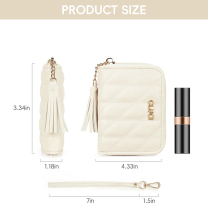CLUCI RFID Blocking Leather Wallet with Wristlet