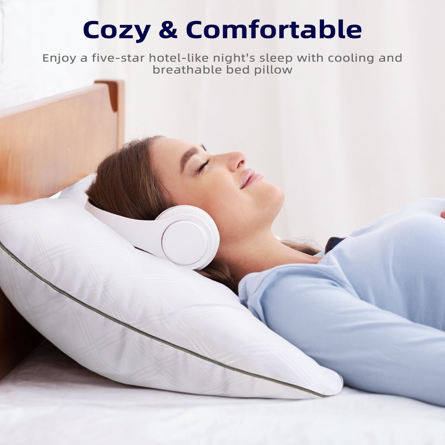 2 Pack Wellos Down Alternative Bed Pillows