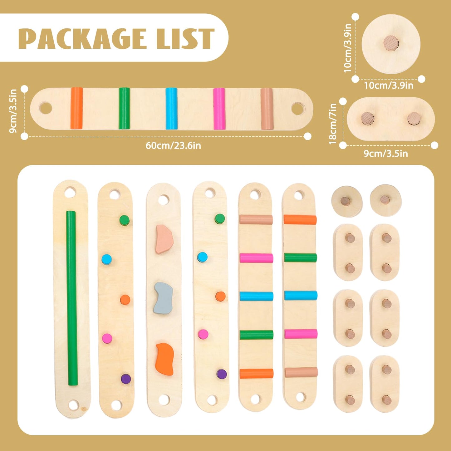 Kids Wooden Balance Beam for Coordination and Stability