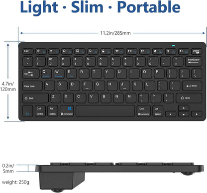 Ultra-Compact Bluetooth Keyboard for Mac and PC