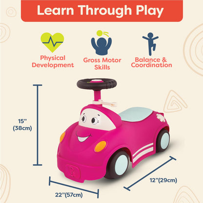 Ride-On Push Car with Lights and Sounds
