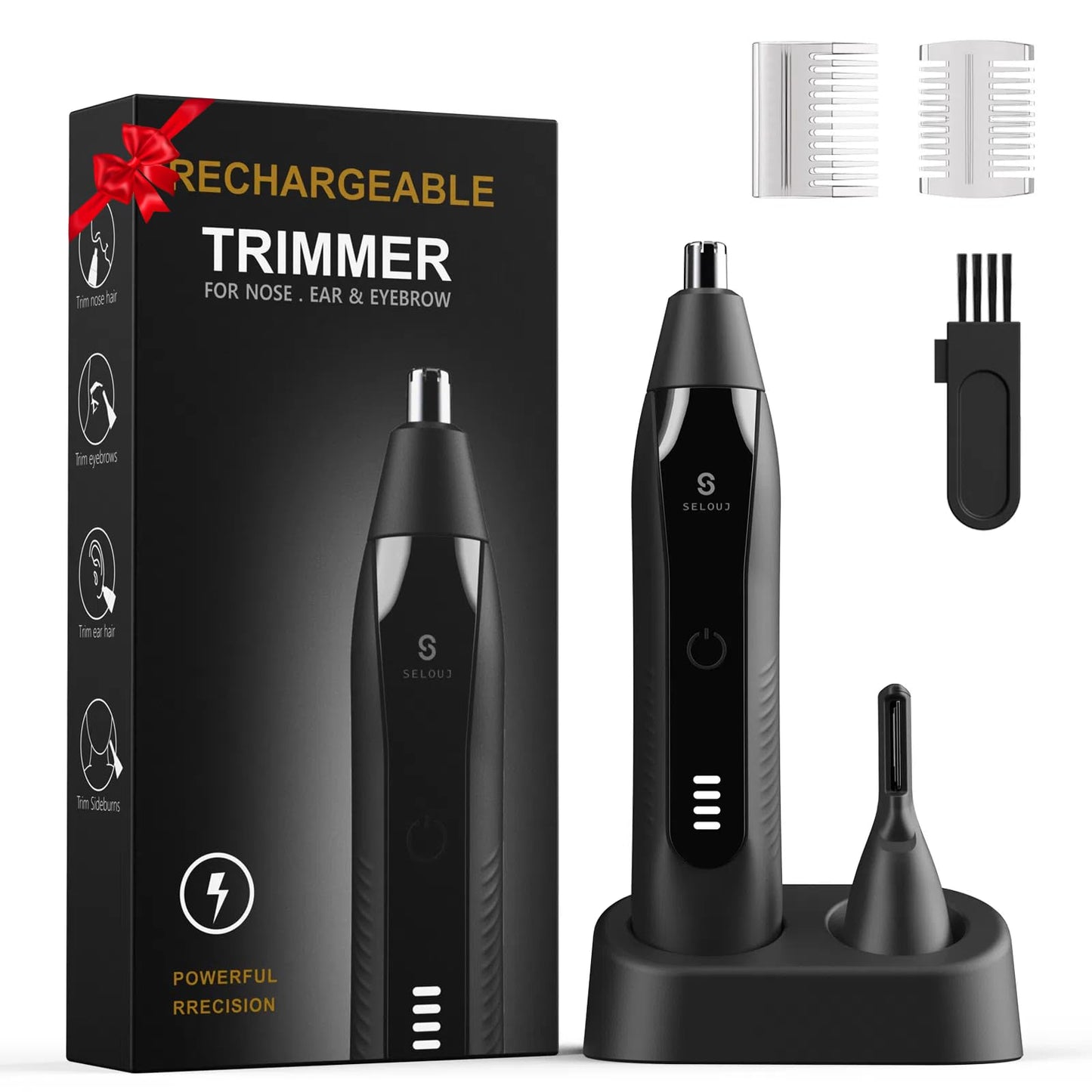 Painless Ear Nose Hair Trimmer, USB Rechargeable