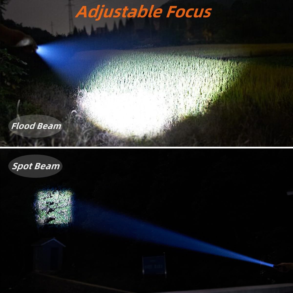 3000 Lumens Tactical Flashlight 2-Pack Waterproof