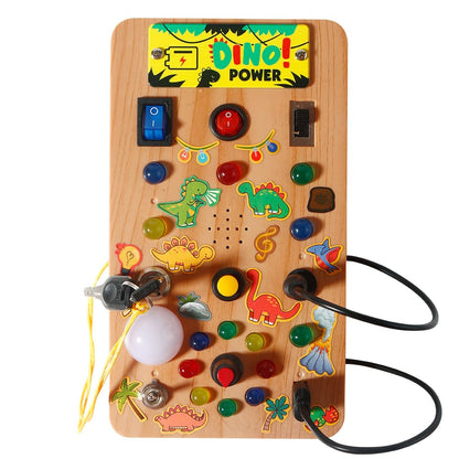 Montessori Wooden Sensory Board with LED Lights