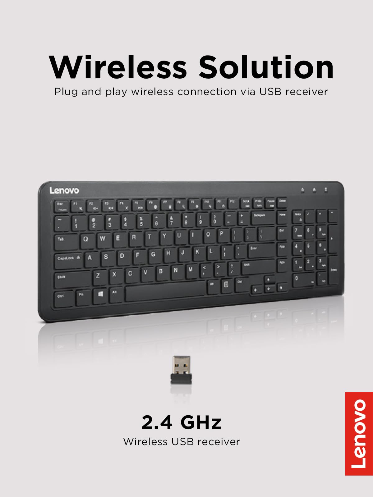 Lenovo Wireless Keyboard for Comfortable Typing