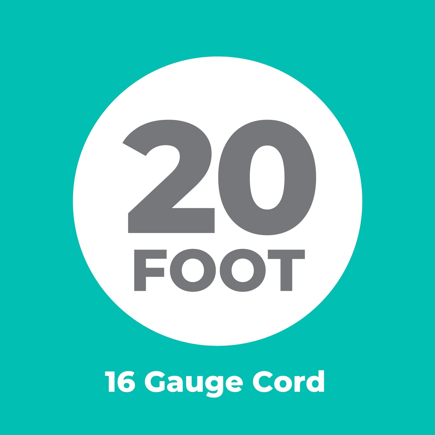 20ft KMC Outdoor Extension Cord, 16-Gauge