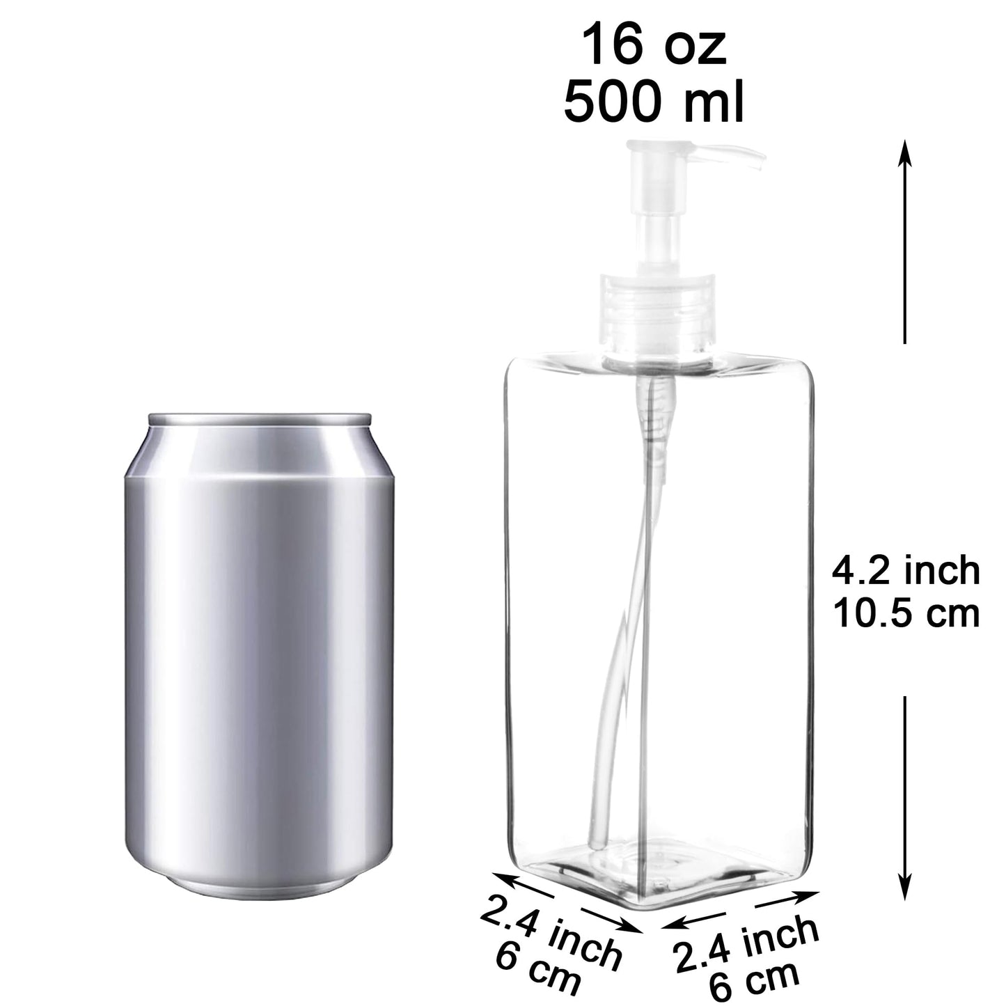Youngever 5 Pack Shampoo Pump Bottles 16 Ounce